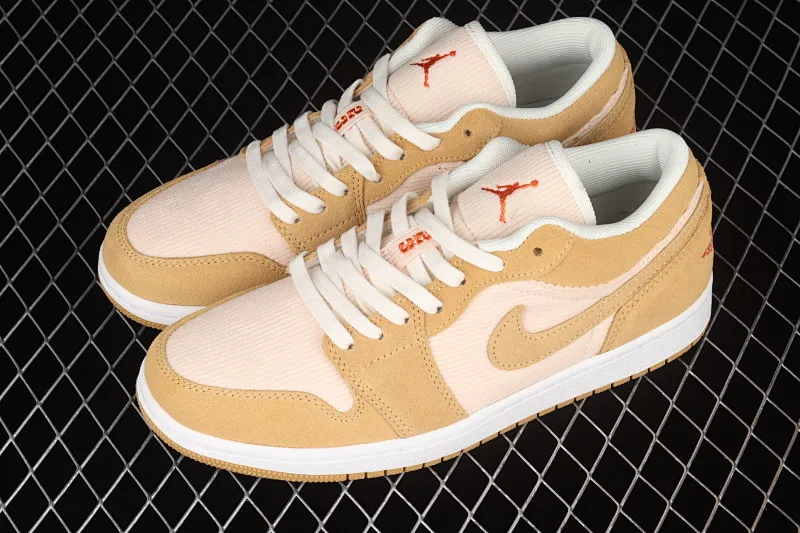 All categories Air Jordan Jordan series basketball shoes Air Jordan 1 Low G version pure original Air Jordan 1 Low AJ1 Joe 1 khaki corduroy low-top cultural and leisure sports sneakers DH7820-700